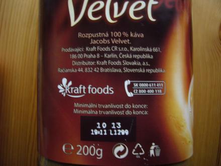 Jacobs - Velvet 200g - výrobce